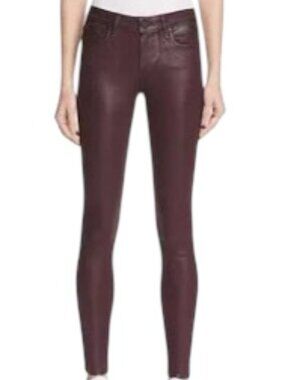Paige Verdugo Ankle Jeans in Pinot Noir Coated 29